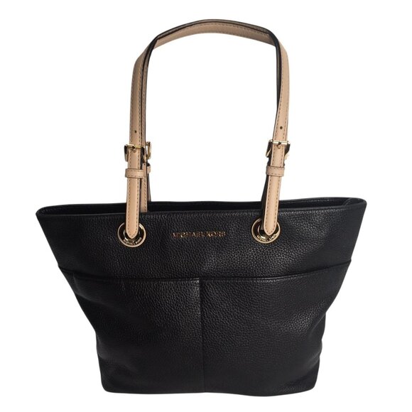 Michael Kors Tote Bag Womens One Size Black Bedford Top Zip Leather 30H4GBFT6L - Picture 1 of 16